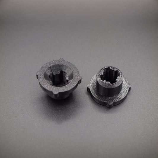 Complete radiator mounting kit for the Nissan R31 Skyline, featuring 3D-printed TPU bushings, inserts, and fasteners for secure and reliable installation.