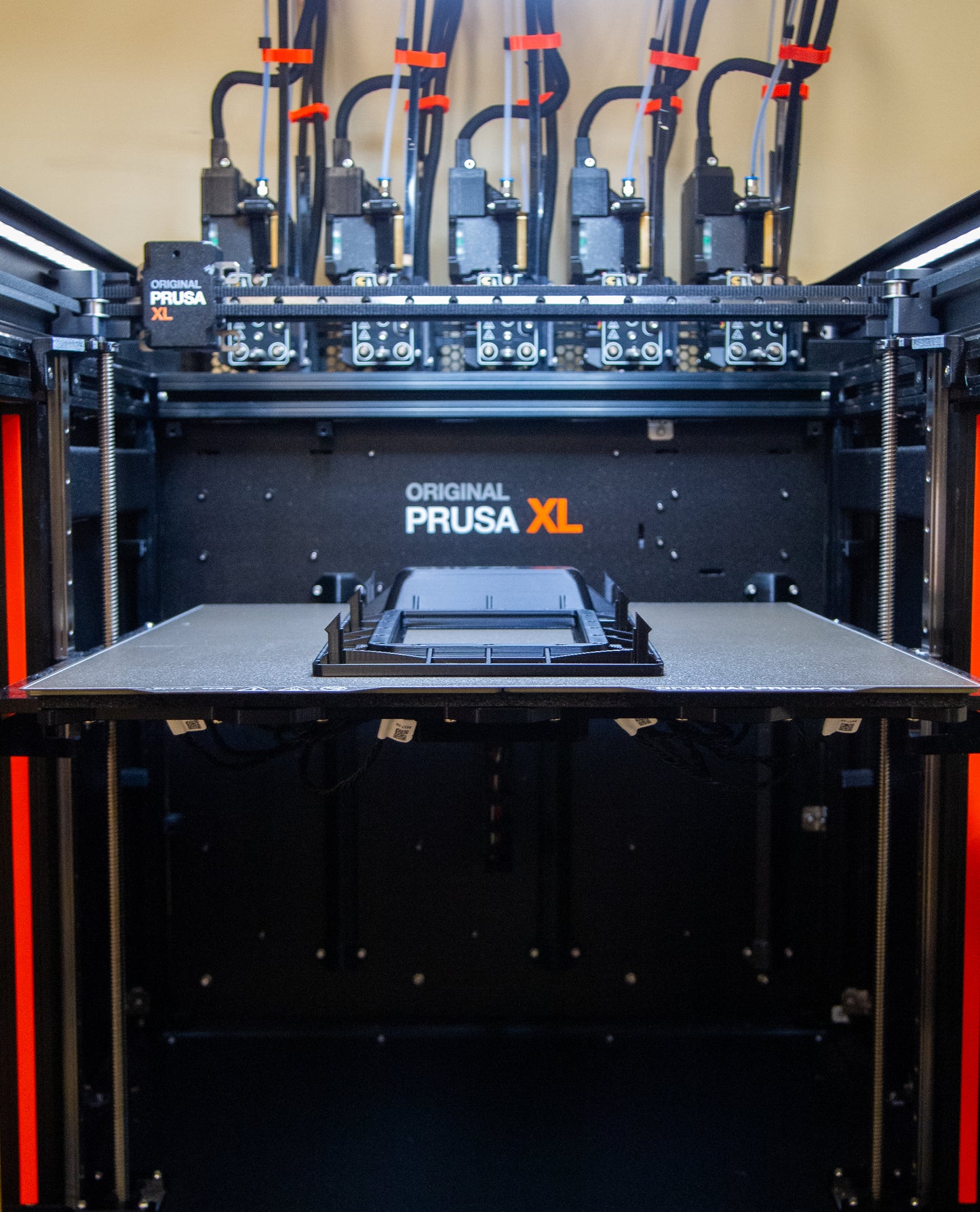 Nissan R31 Skyline manual shifter surround in progress on a 3D printer, showcasing precision manufacturing and high-quality material construction.